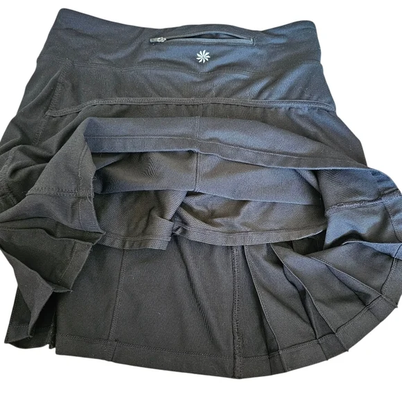 Athletic Workout Stylish Black Pleated Skirt Skort Size Medium - Picture 4 of 6